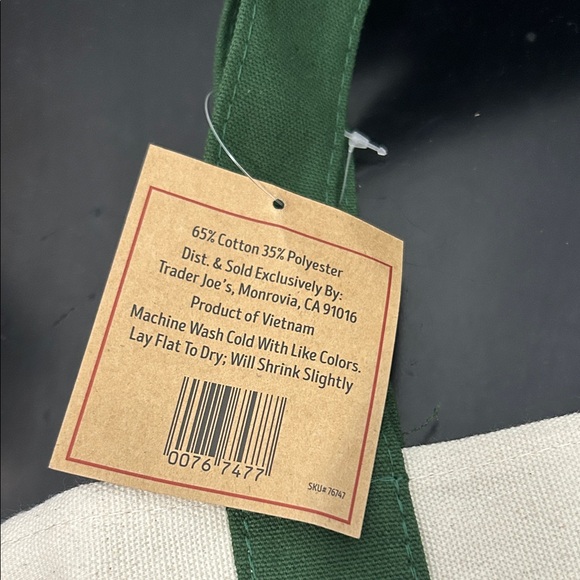 Trader Joe's Mini Canvas Tote Bag - Picture 5 of 8